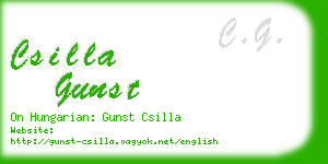 csilla gunst business card